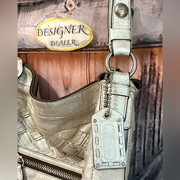 COACH THOMPSON Woven Metallic Juliette XL Bag # 11980 - Picture 5 of 13